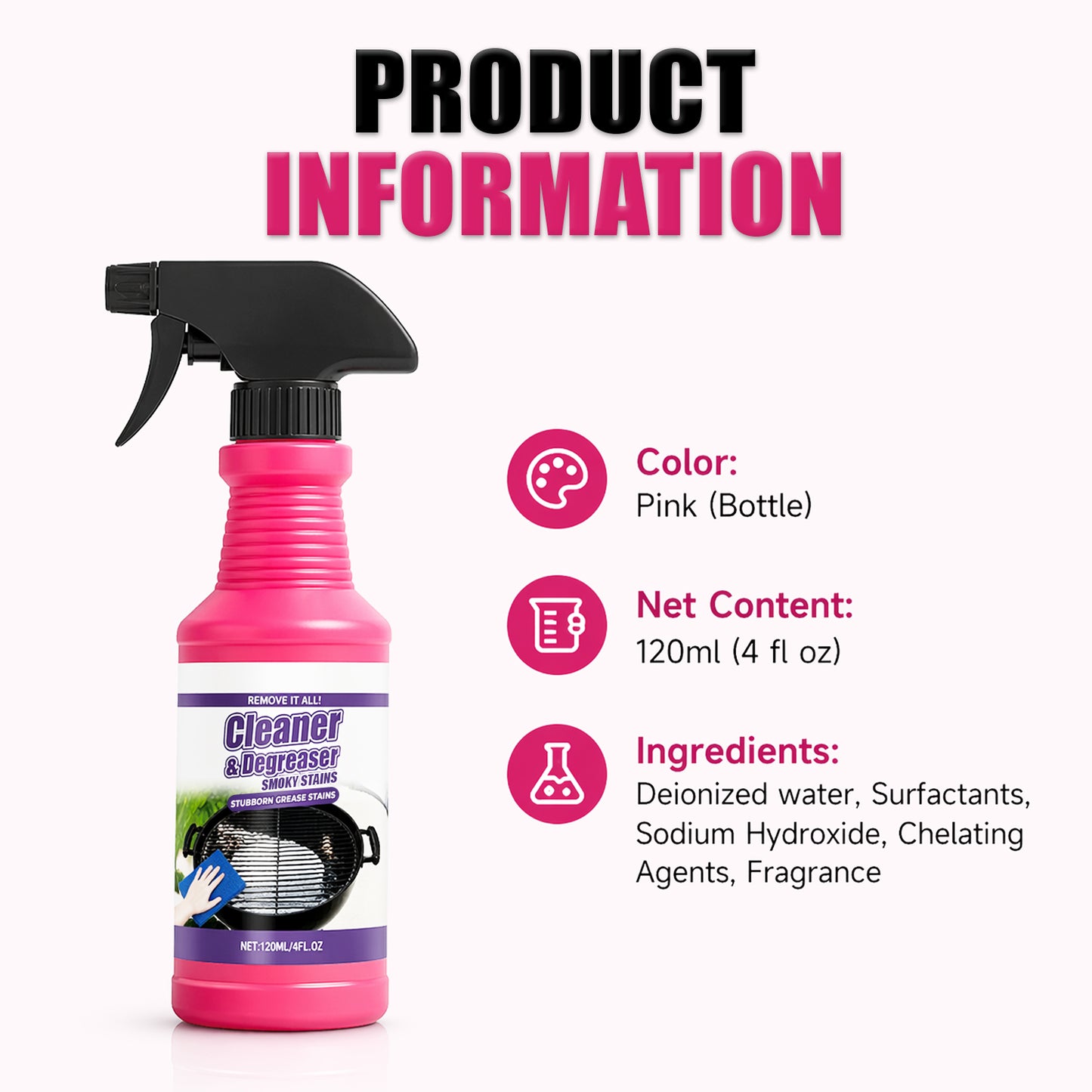 ⚡ Fast-Acting Heavy-Duty Grill Degreaser Spray - Cuts Through Burnt Grease in Seconds 🔥 Save 60% Off Today Only