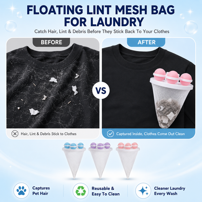 ⏰60% OFF TODAY🔥 Floating Lint Mesh Bag For Laundry - Clothes Cleaner Tool & Drain Catcher for Washer
