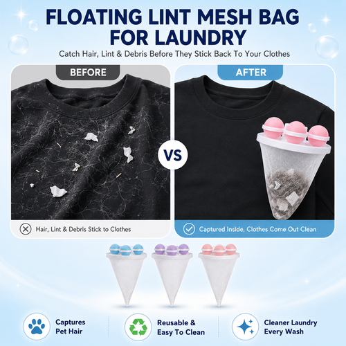 ⏰60% OFF TODAY🔥 Floating Lint Mesh Bag For Laundry - Clothes Cleaner Tool & Drain Catcher for Washer