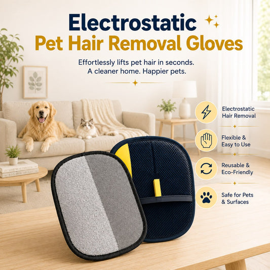 🔥Save 60%⚡Electrostatic Pet Hair Removal Gloves ✨ Reusable, no refills, better for Multi-Pet Homes