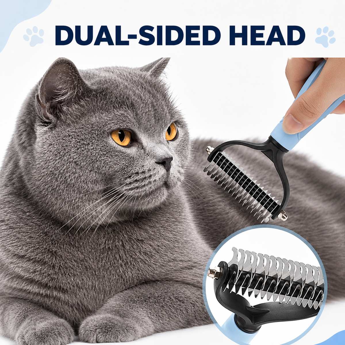 ⏰LAST DAY 60% OFF 🔥 Dual-Sided Pet Grooming Comb for Dogs & Cats - Removes Mats Without Pulling Pain