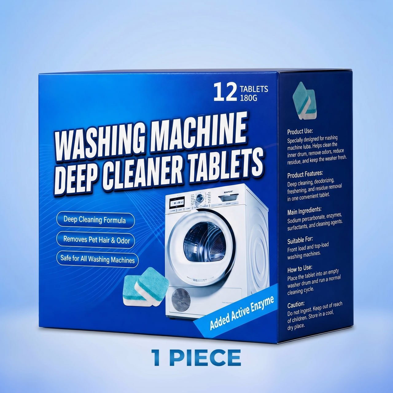 🔥60% OFF⚡Washing Machine Deep Cleaner Tablets ✨ Eliminates 99% Germs, Removes Odors & Prevents Mold