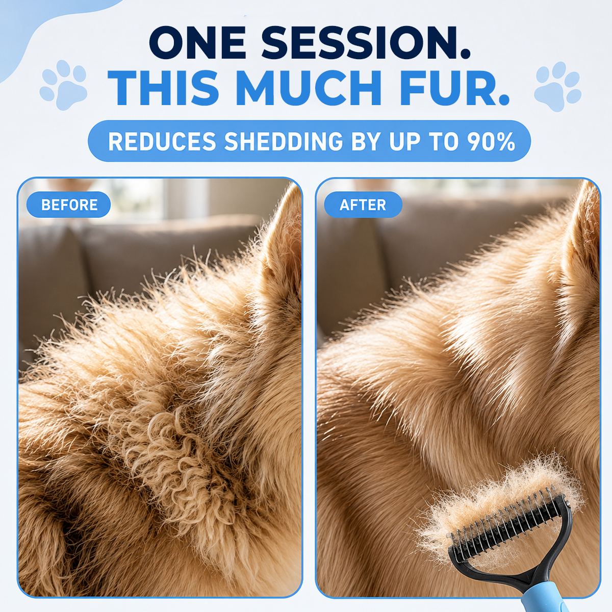 ⏰LAST DAY 60% OFF 🔥 Dual-Sided Pet Grooming Comb for Dogs & Cats - Removes Mats Without Pulling Pain