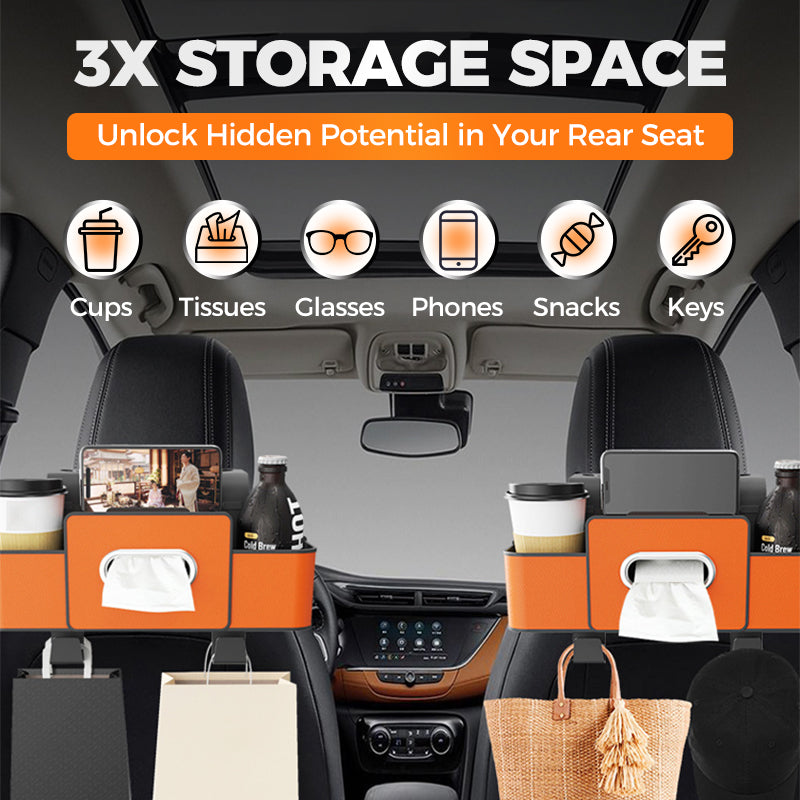 Multifunctional & Waterproof Car Back Seat Organizer