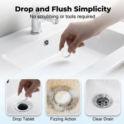 🔥 Last Day 60% OFF ⚡ Effervescent Drain Clog Remover Tablets - No More Slow, Smelly Drains