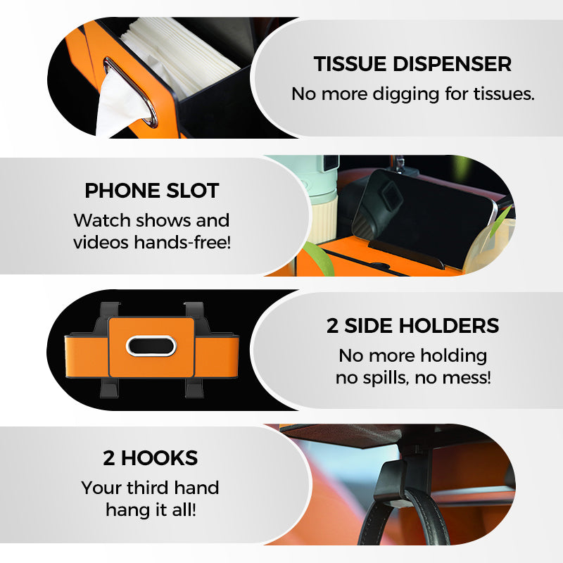 Multifunctional & Waterproof Car Back Seat Organizer