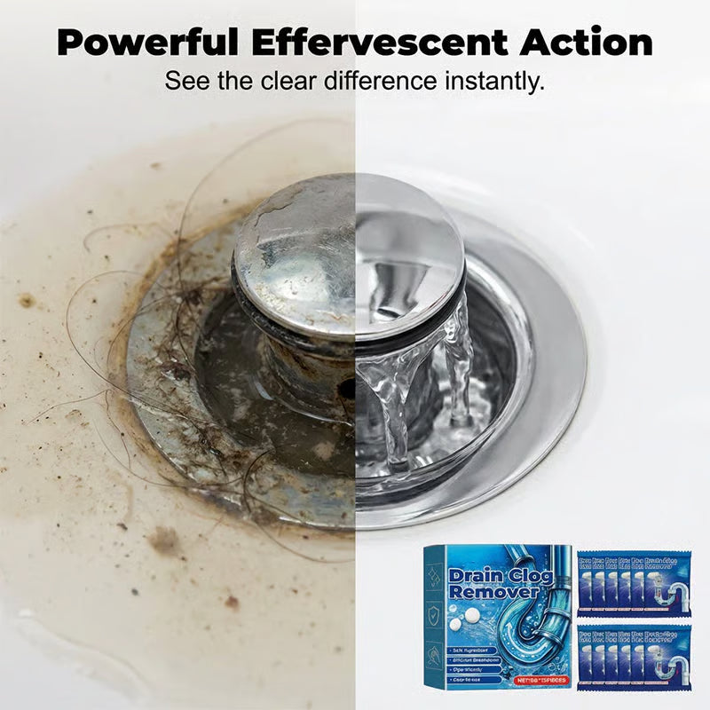 🔥 Last Day 60% OFF ⚡ Effervescent Drain Clog Remover Tablets - No More Slow, Smelly Drains
