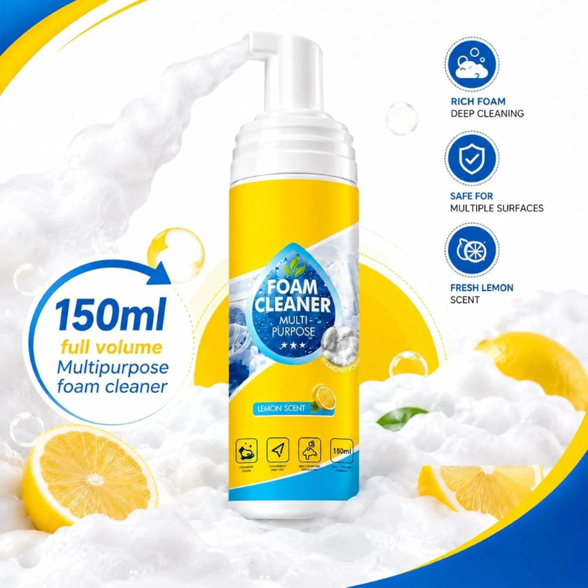 EXCLUSIVE 60% OFF +🎁 2026 Upgrade Ultimate Foam No-Rinse Cleaner 🏆Dissolves Grease in Seconds|Spray, Wipe & Done|Enzyme-Powered Chemical-Free