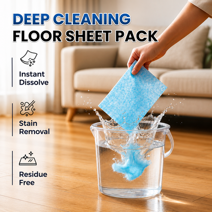 🔥 LAST DAY 60% OFF 🔥 Water-Soluble Floor Cleaning Sheets - Just drop in water, no measuring. Cleans & shines all floors. Safe & streak‑free