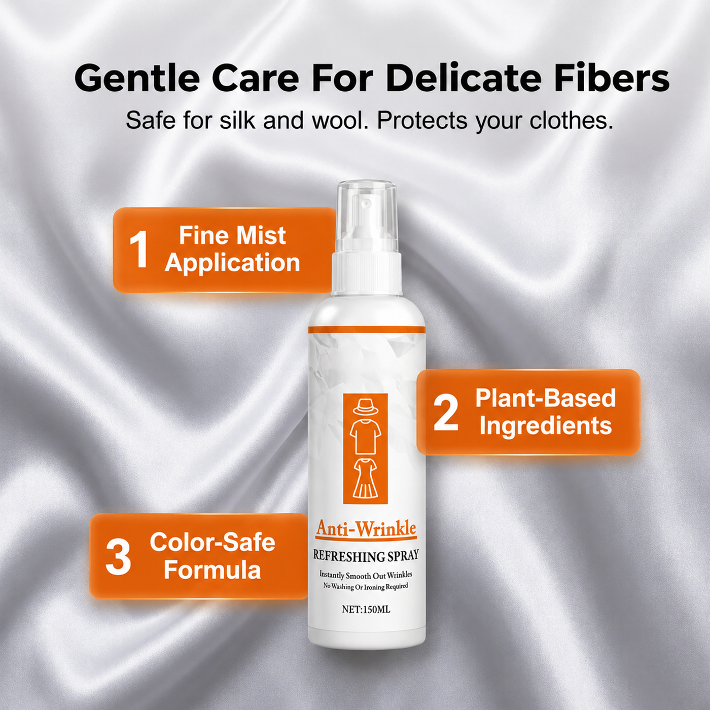 Multi‑Functional Wrinkle Release Spray