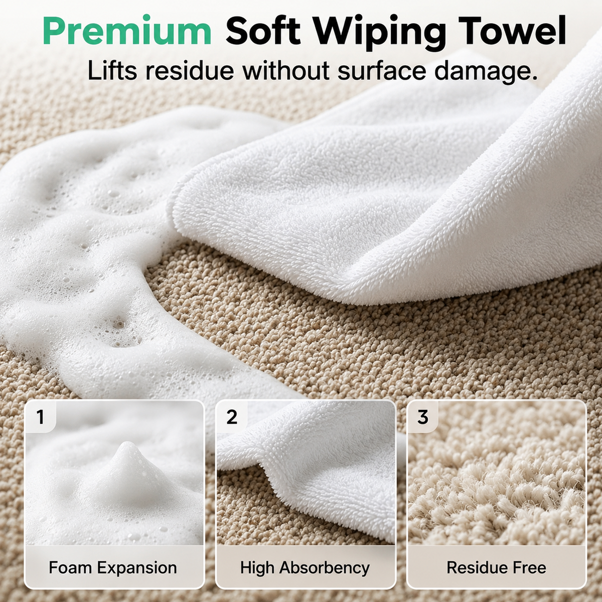 🔥Last Day 60% OFF🔥 Waterless Carpet Foam Stain Remover + FREE Cleaning Towel