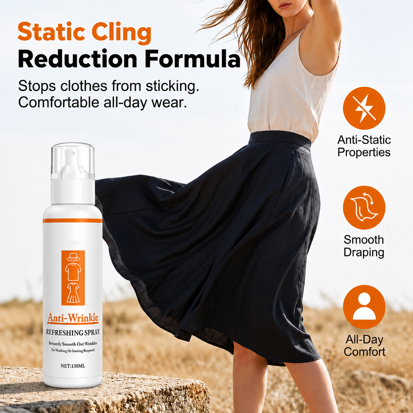 Multi‑Functional Wrinkle Release Spray