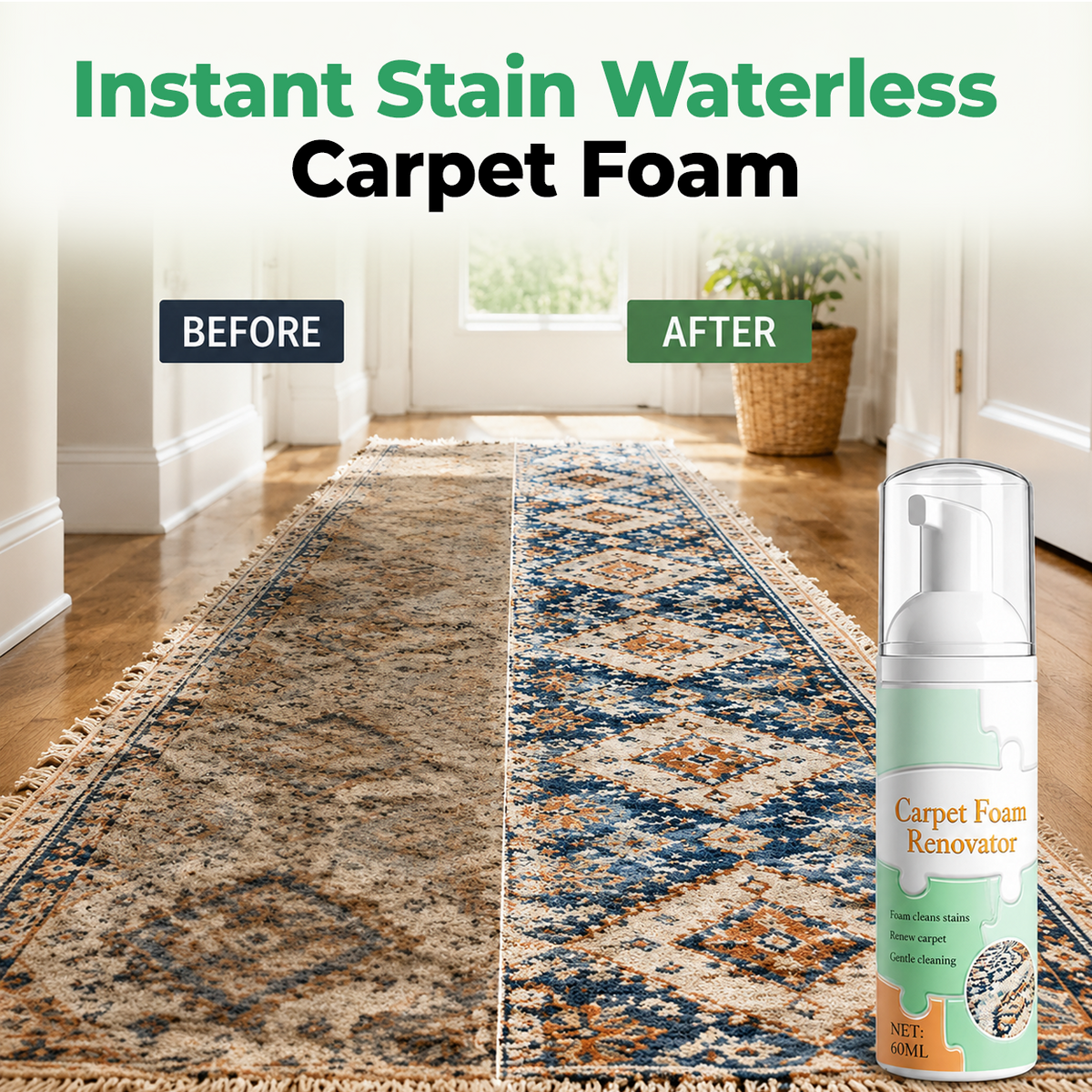 🔥Last Day 60% OFF🔥 Waterless Carpet Foam Stain Remover + FREE Cleaning Towel