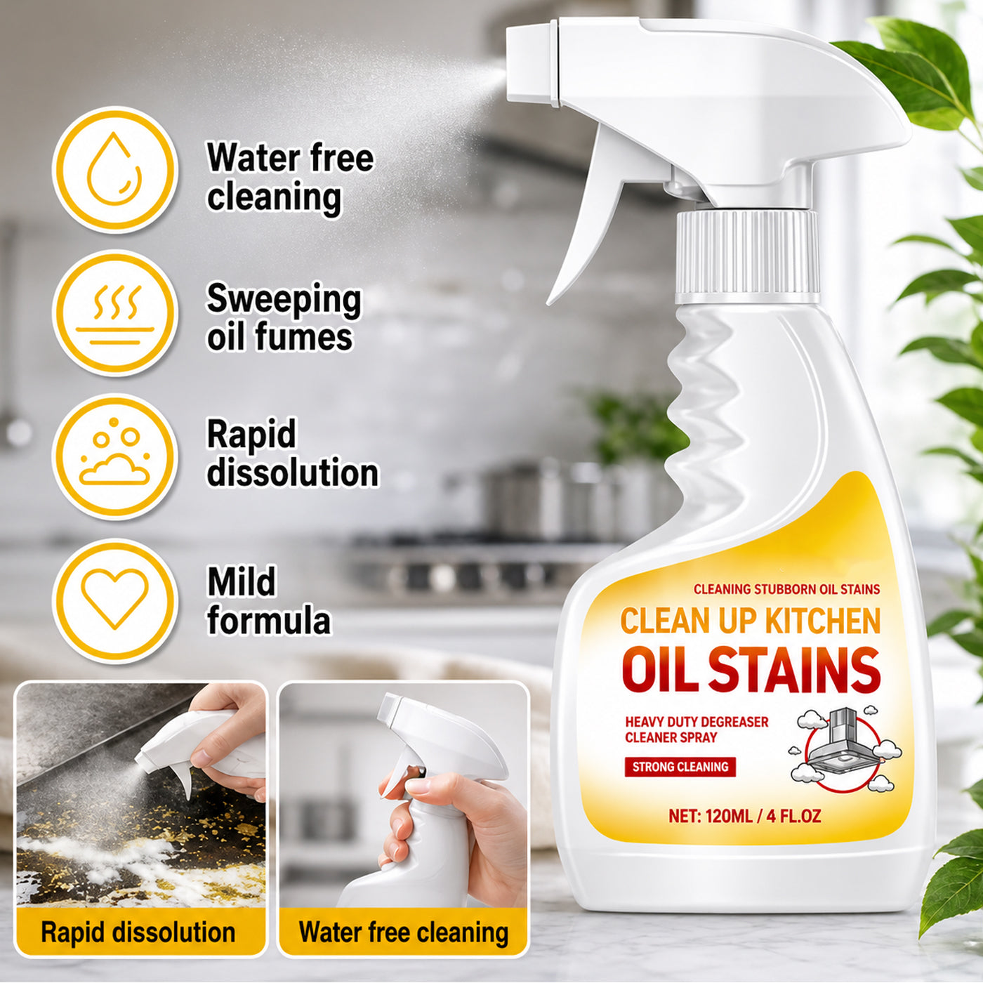 Powerful Degreaser Cleaning Spray for Kitchen