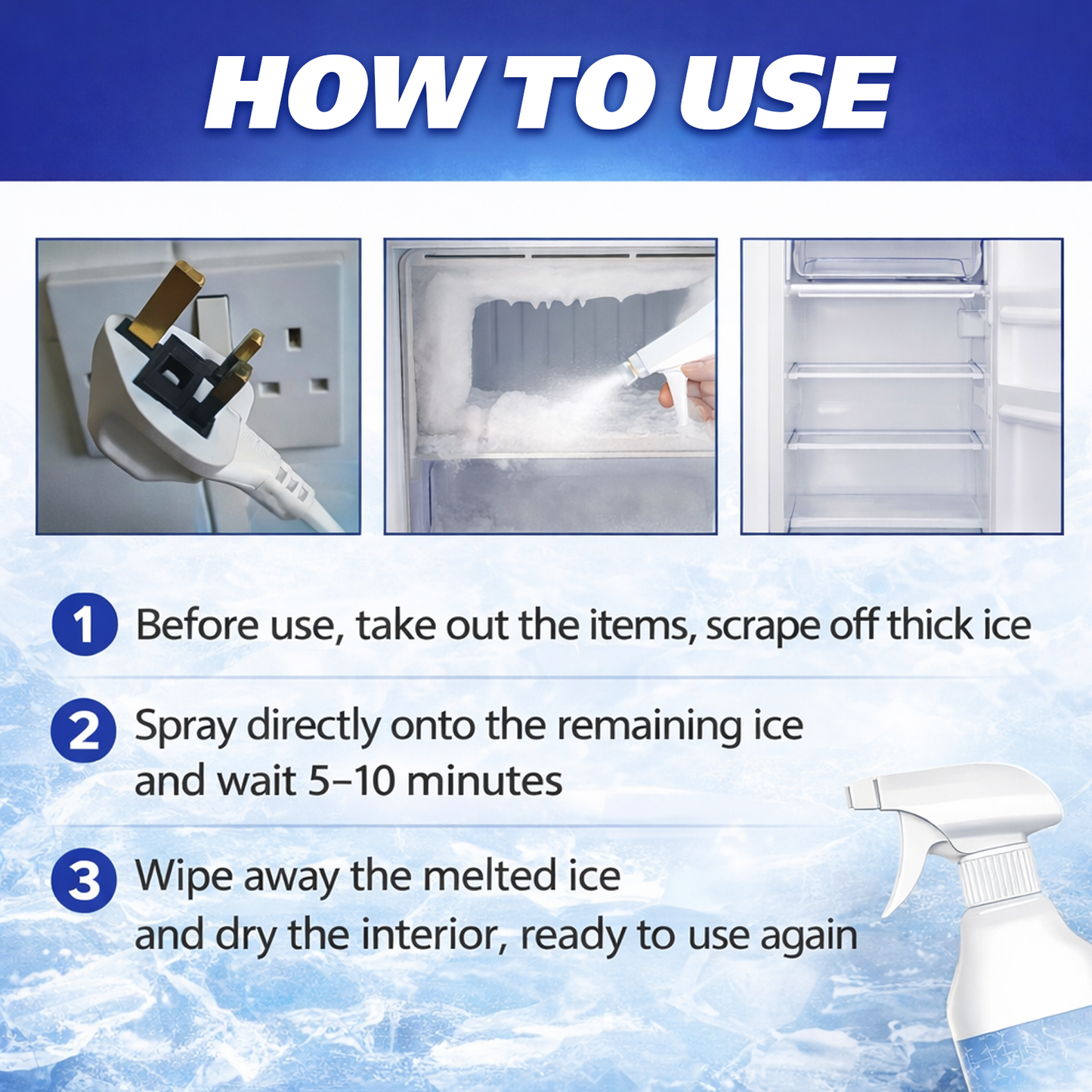 Defrosting Spray for Fridge & Freezer