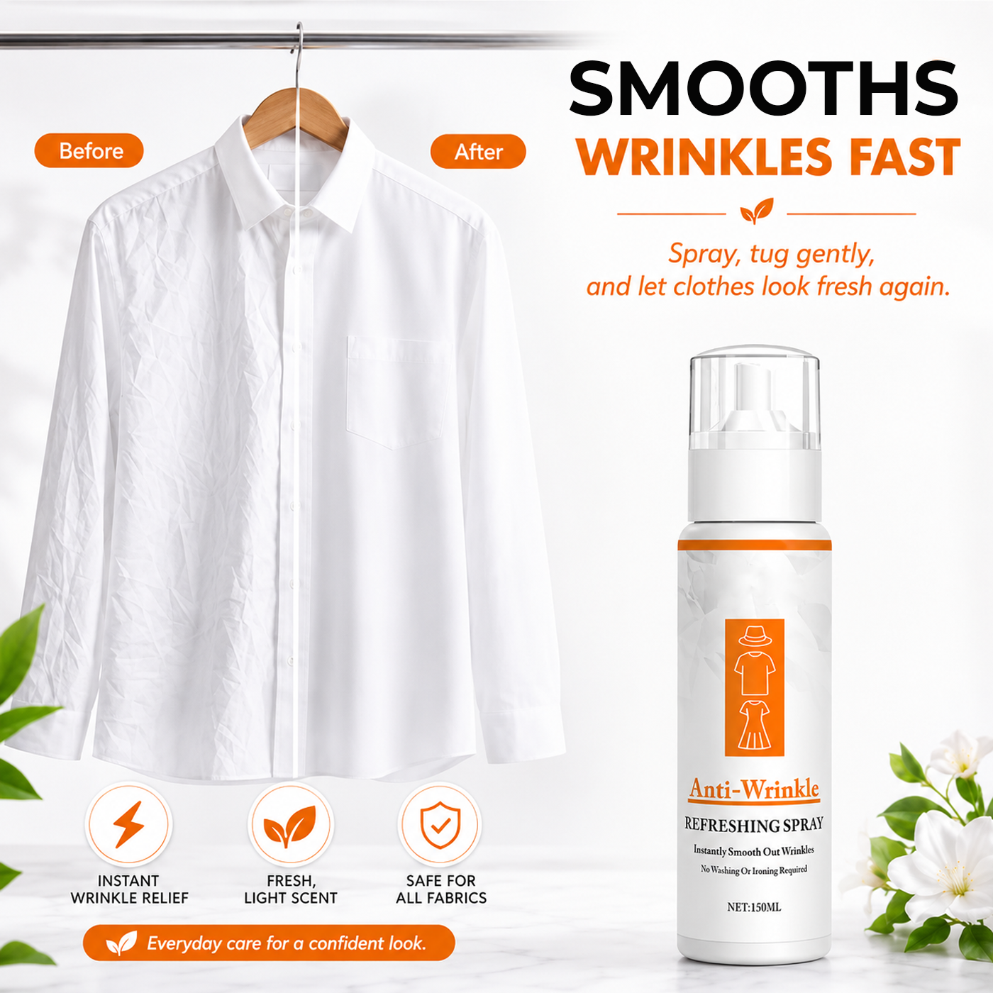 Multi‑Functional Wrinkle Release Spray