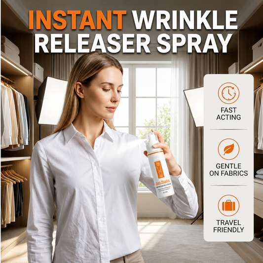 ✨ Last Day 60 % OFF 👔 Multi‑Functional Wrinkle Release Spray – Refreshes and De-wrinkles in One Step