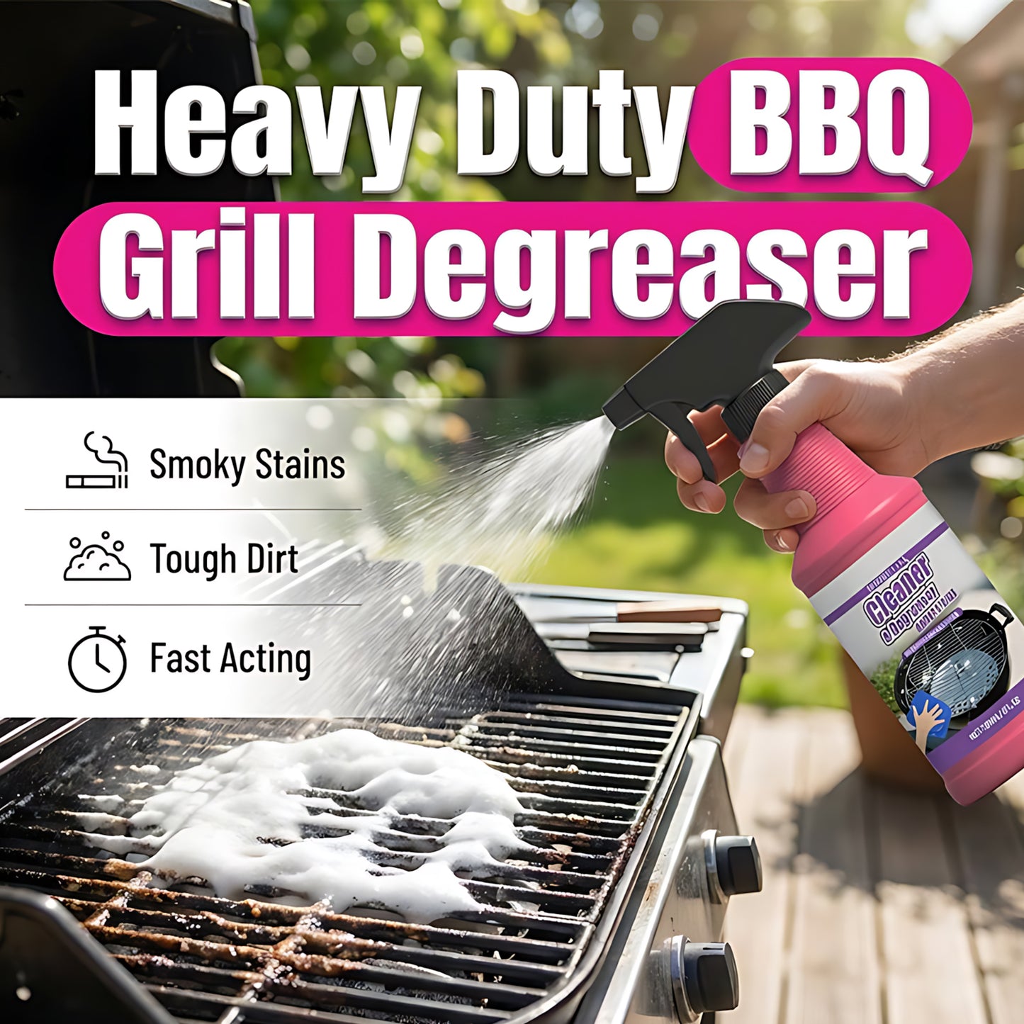 Fast-Acting Heavy-Duty Grill Degreaser Spray
