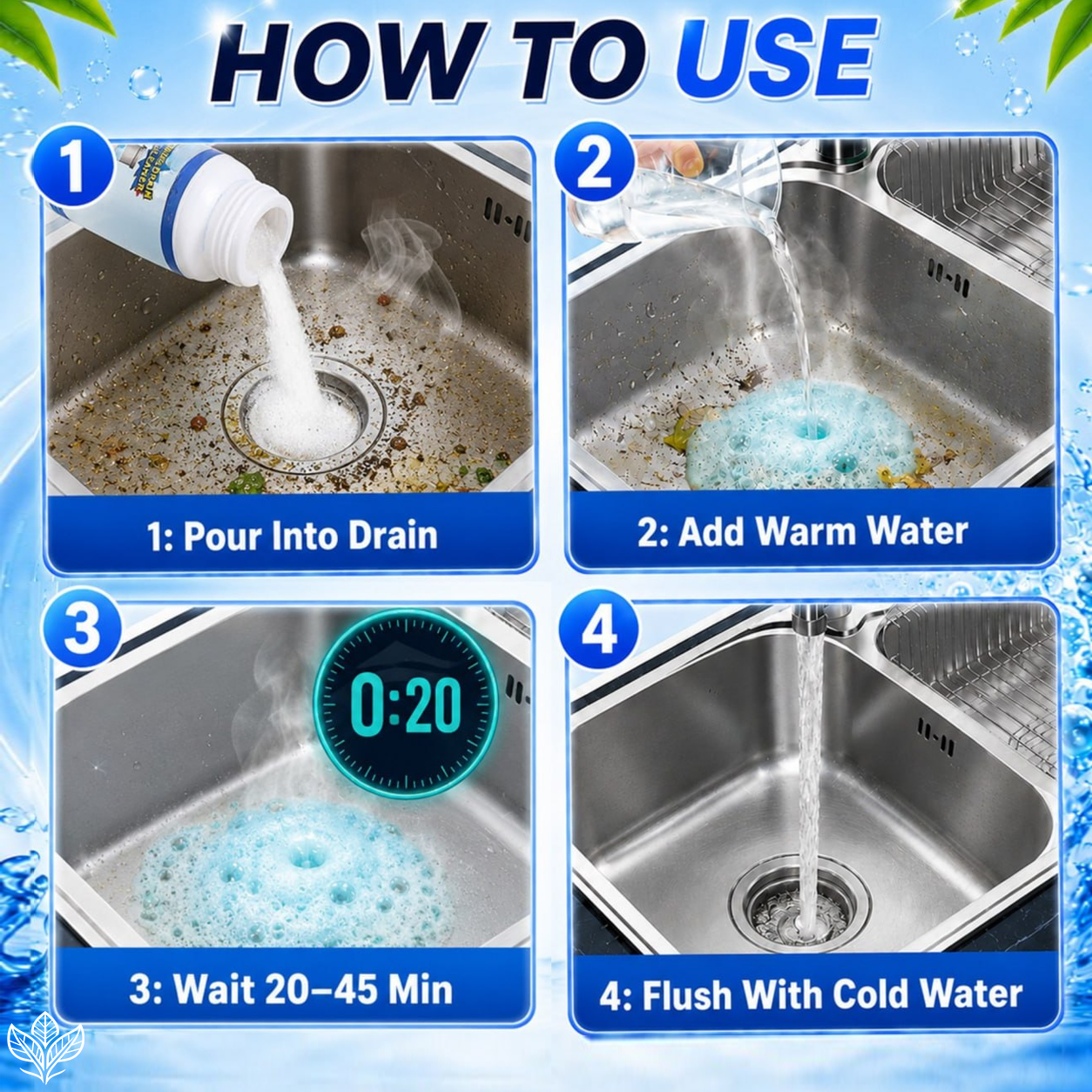 🔥LAST DAY SALE 60%💥 Sink & Drain Cleaner – Instant Foam, Powerful Unclogging, Fresh & Clean.✨