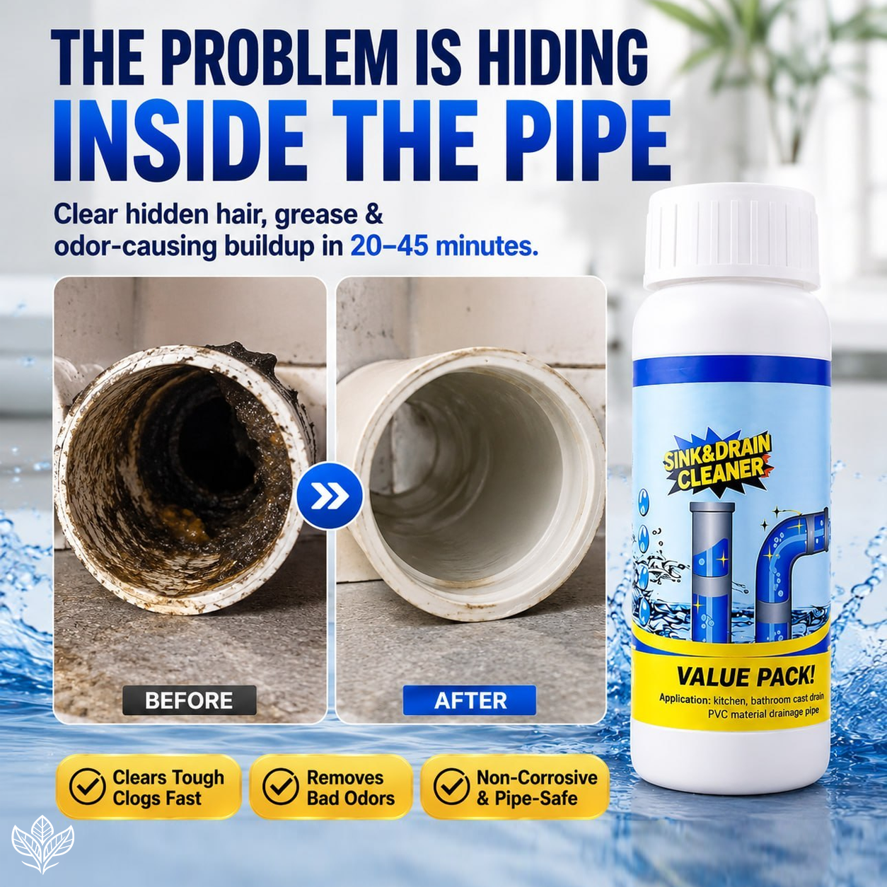 🔥LAST DAY SALE 60%💥 Sink & Drain Cleaner – Instant Foam, Powerful Unclogging, Fresh & Clean.✨