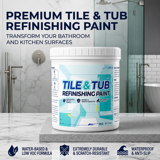 ⚡ HOT SALE 60% OFF 💞 Premium Tile & Tub Refinishing Paint Kit - Restore Your Bathroom In Hours