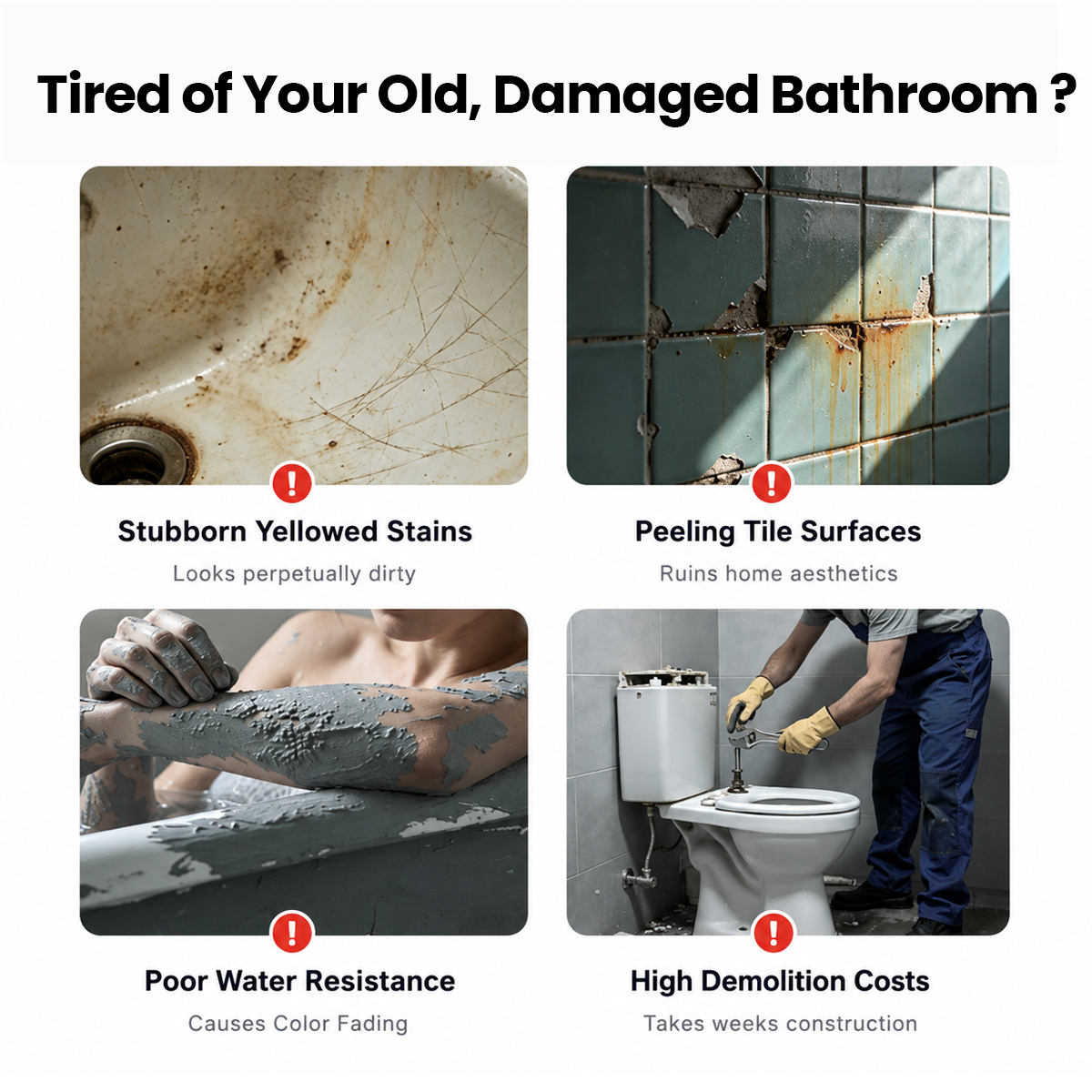 ⚡ LAST DAY 60% OFF 💞 Premium Tile & Tub Refinishing Paint Kit - Restore Your Bathroom In Hours
