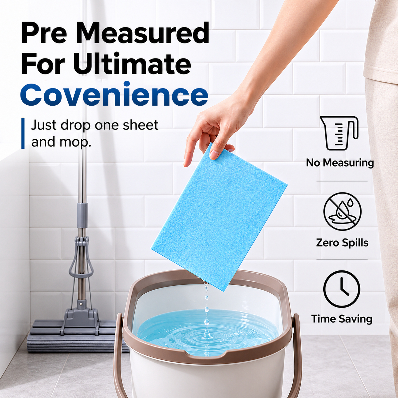 🔥 LAST DAY 60% OFF 🔥 Water-Soluble Floor Cleaning Sheets - Just drop in water, no measuring. Cleans & shines all floors. Safe & streak‑free