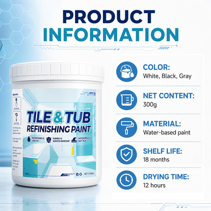 ⚡ LAST DAY 60% OFF 💞 Premium Tile & Tub Refinishing Paint Kit - Restore Your Bathroom In Hours
