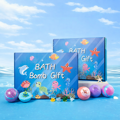 🔥Save 60% Off Today Only🎁 6-Piece Kids Surprise Bath Bomb Set – Toy Inside Every Bath 🌈🛁