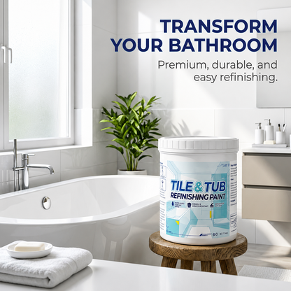 ⚡ LAST DAY 60% OFF 💞 Premium Tile & Tub Refinishing Paint Kit - Restore Your Bathroom In Hours