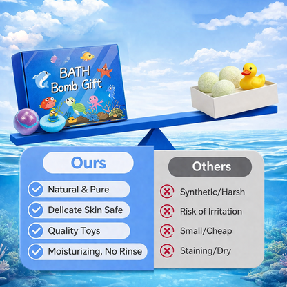 🔥Save 60% Off Today Only🎁 6-Piece Kids Surprise Bath Bomb Set – Toy Inside Every Bath 🌈🛁