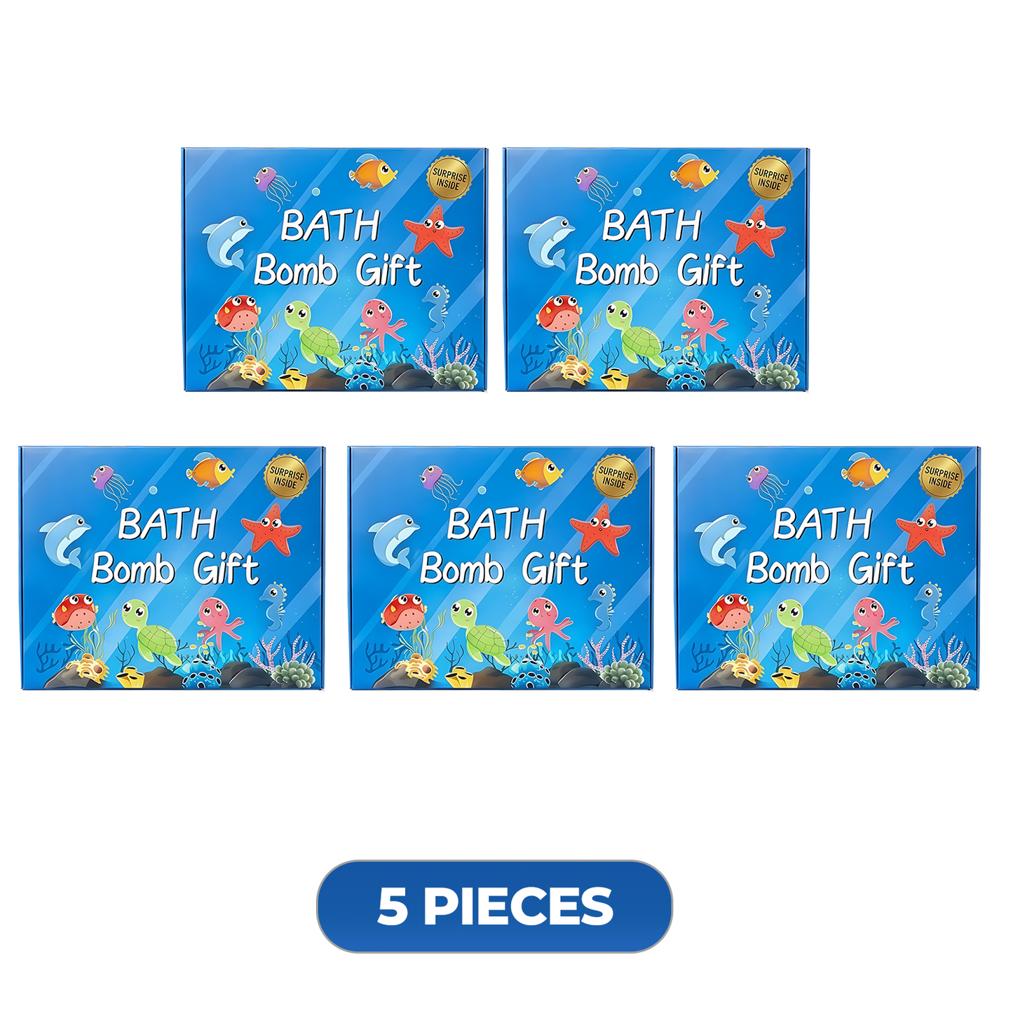 🛁✨ 6-Piece Kids Surprise Bath Bomb Set