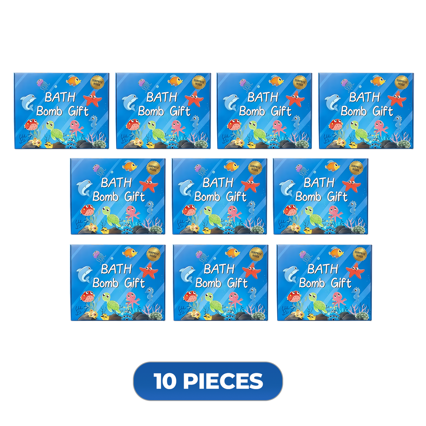 🛁✨ 6-Piece Kids Surprise Bath Bomb Set