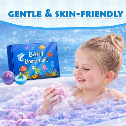 🔥Save 60% Off Today Only🎁 6-Piece Kids Surprise Bath Bomb Set – Toy Inside Every Bath 🌈🛁