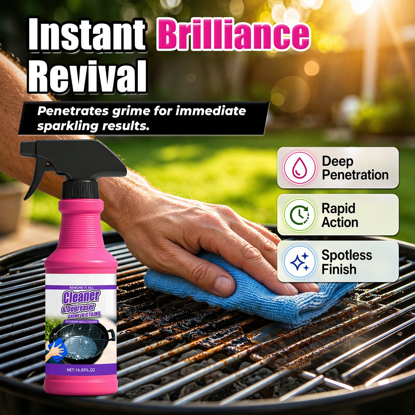 Fast-Acting Heavy-Duty Grill Degreaser Spray