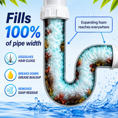 🔥LAST DAY 60% OFF 💥 Sink & Drain Cleaner – Instant Foam, Powerful Unclogging, Fresh & Clean.✨