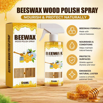 🔥HOT SALE 60% OFF ⏰ Beeswax Wood Polish Spray✨ Natural Shine & Protection for Furniture, Floors, Cabinets – Non-Greasy, Anti-Dust Finish