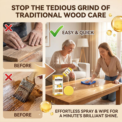 🔥HOT SALE 60% OFF ⏰ Beeswax Wood Polish Spray✨ Natural Shine & Protection for Furniture, Floors, Cabinets – Non-Greasy, Anti-Dust Finish