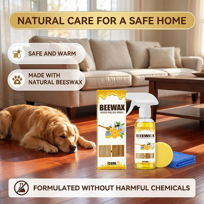 🔥HOT SALE 60% OFF ⏰ Beeswax Wood Polish Spray✨ Natural Shine & Protection for Furniture, Floors, Cabinets – Non-Greasy, Anti-Dust Finish