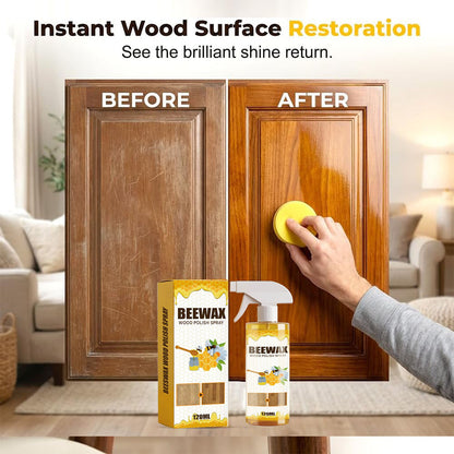 🔥HOT SALE 60% OFF ⏰ Beeswax Wood Polish Spray✨ Natural Shine & Protection for Furniture, Floors, Cabinets – Non-Greasy, Anti-Dust Finish