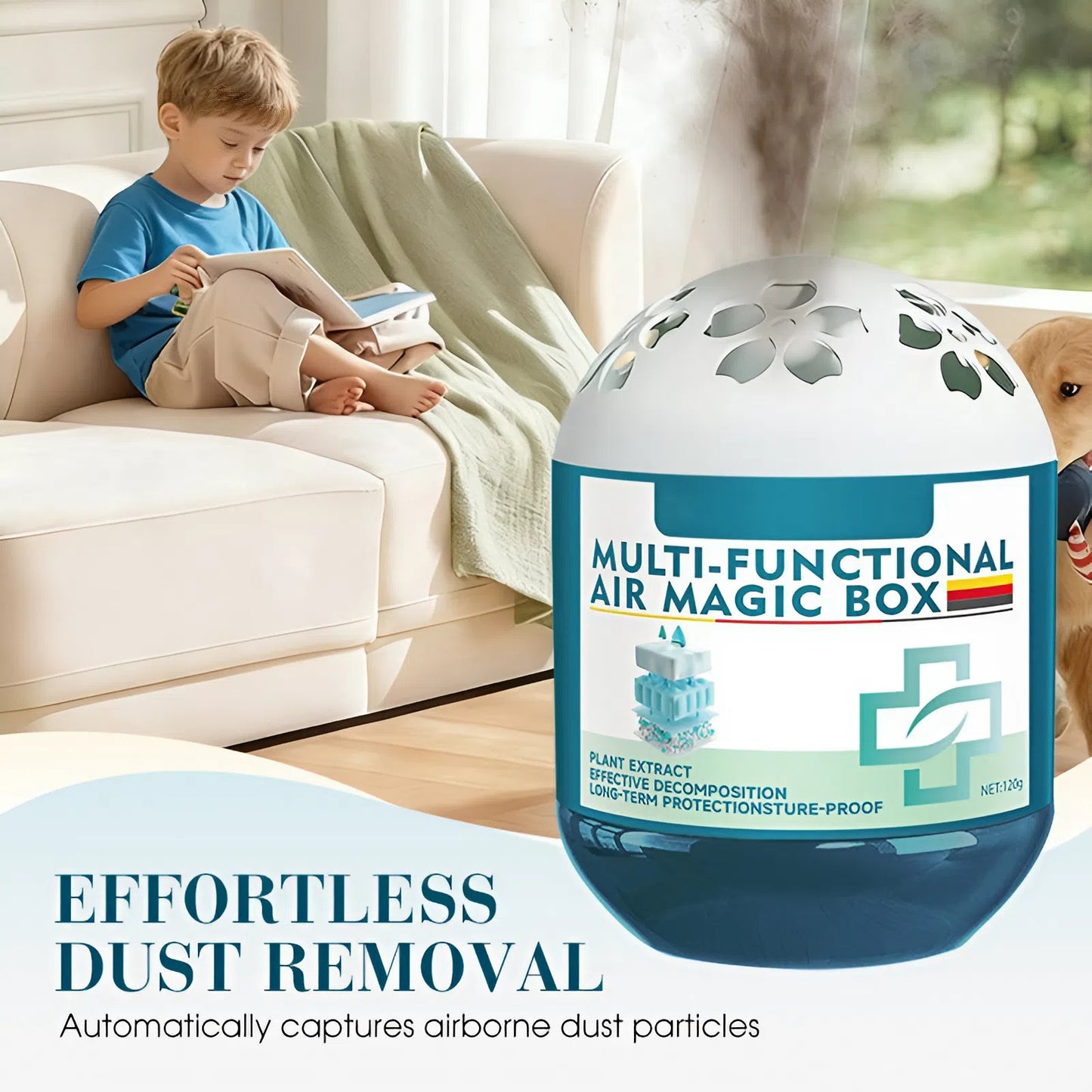 🔥 LAST DAY 60% OFF ⏰ Indoor Air Purification Dust Removal Magic Box 🏠 Keep Your Space Dust-Free 🌿