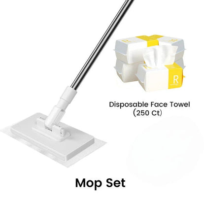 Disposable Dust Mop with 4 Reusable Cloths
