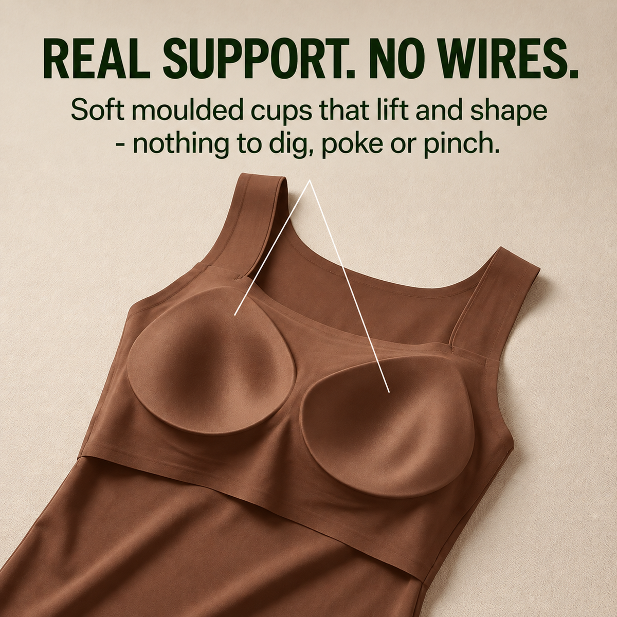 Built-In Bra Comfort Shaper Tank – Smooth, Supportive, No Wires