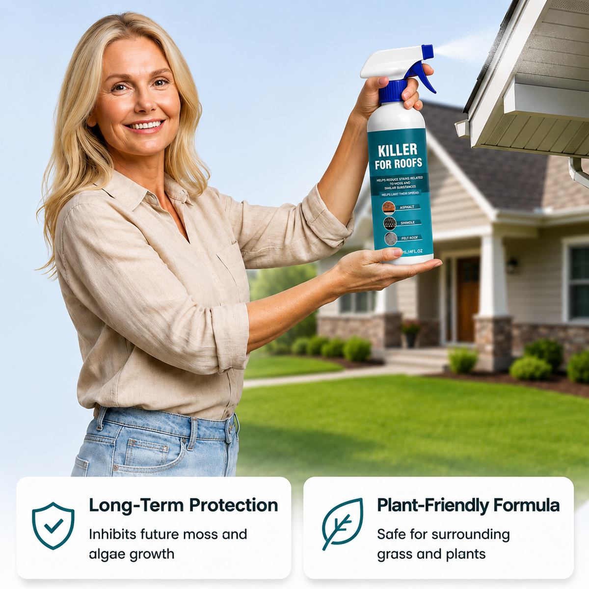 Multi-Surface Roof Moss & Algae Cleaner Spray