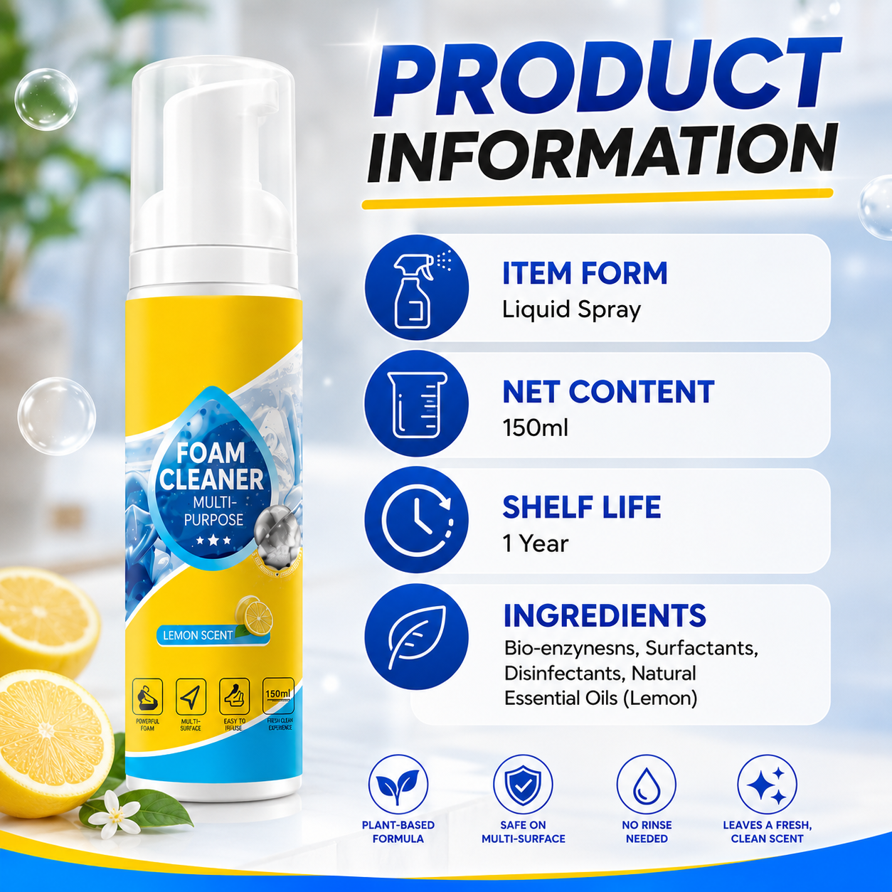 Foam No-Rinse Cleaner