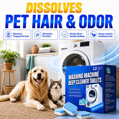 🔥60% OFF⚡Washing Machine Deep Cleaner Tablets ✨ Eliminates 99% Germs, Removes Odors & Prevents Mold