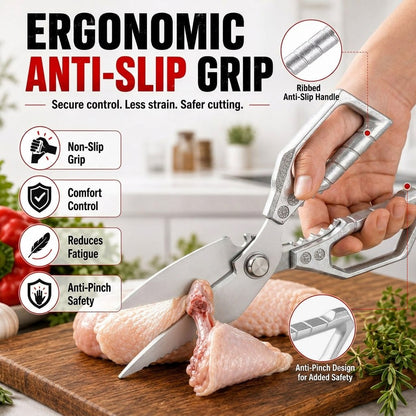 🔥Save 60%⚡Multifunctional Heavy-Duty Kitchen Shears ✨ 4-In-1 Design • Cut Through Anything With Ease