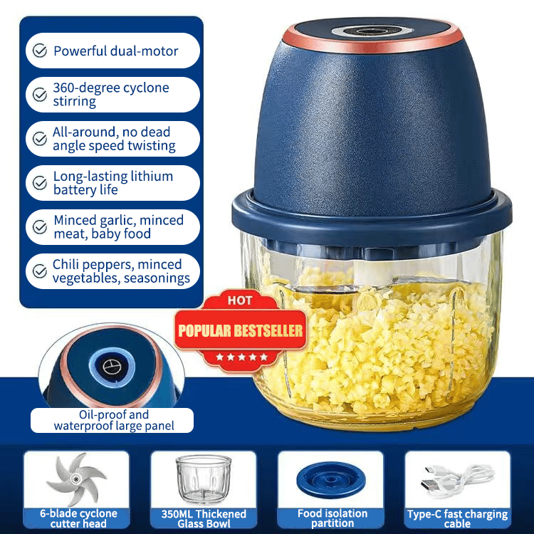 Cordless Multifunctional Mini Electric Garlic Chopper