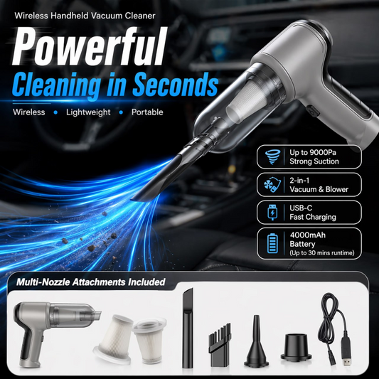 Wireless Handheld Vacuum Cleaner - Clean Any Mess in Seconds ⚡