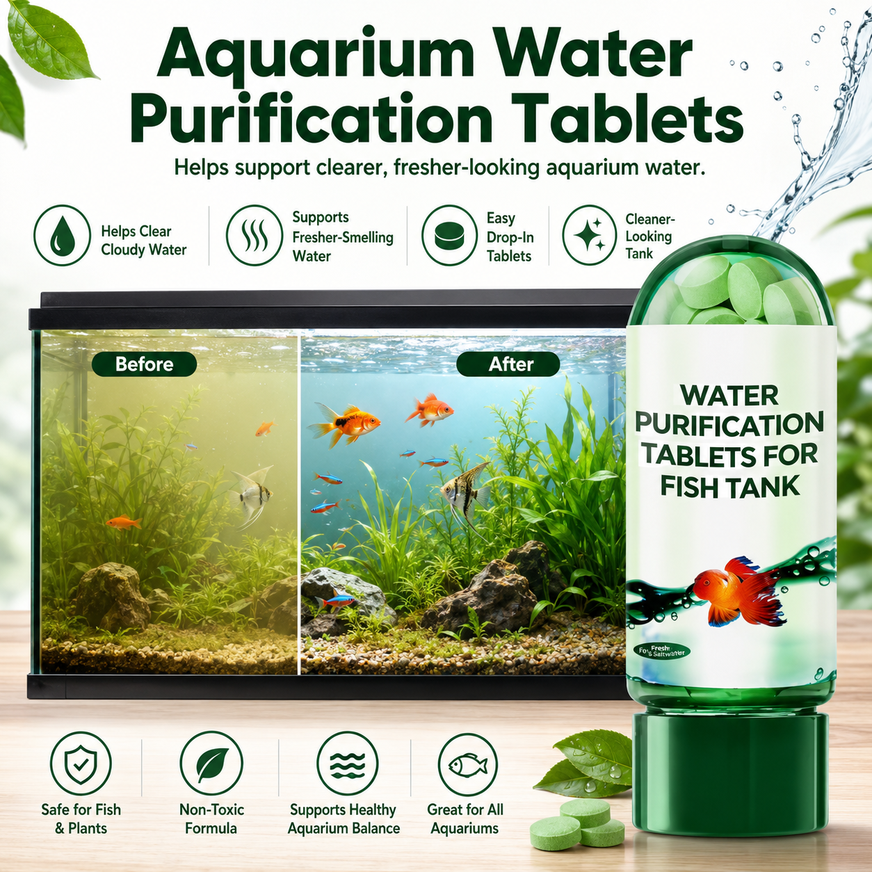 ⚡LAST DAY 60% OFF 🔥 Powerful Aquarium Water Purification Tablets